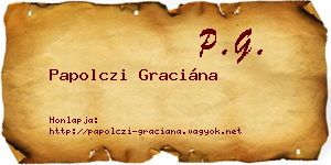 Papolczi Graciána névjegykártya
