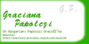 graciana papolczi business card